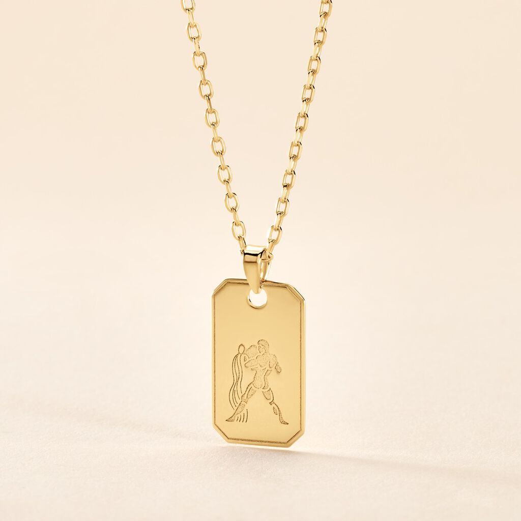 Collier Plaqu&eacute; Or Quintien - Colliers Zodiaque Homme | Histoire d&rsquo;Or