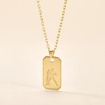 Collier Plaqu&eacute; Or Quintien - Colliers Zodiaque Homme | Histoire d&rsquo;Or