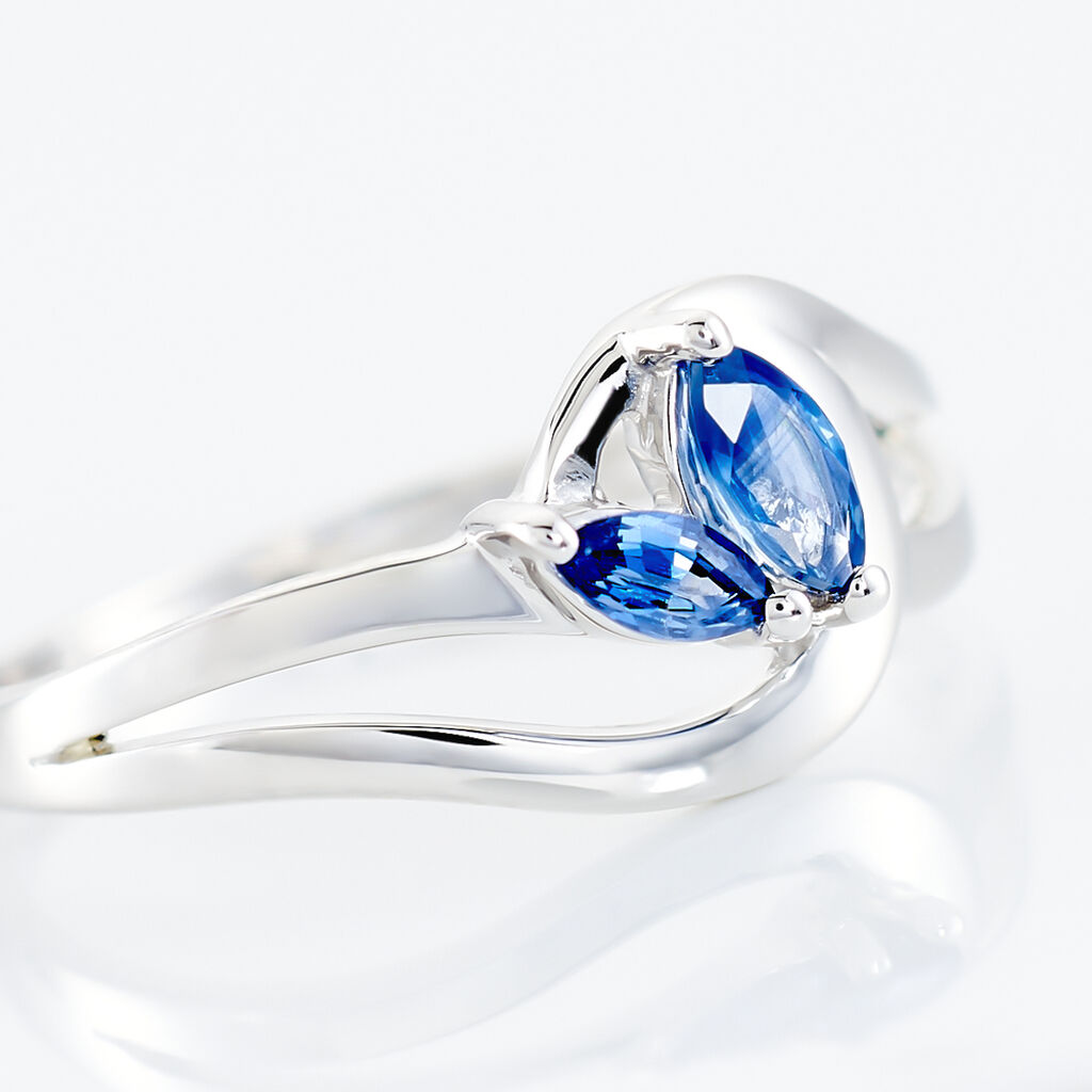 Bague Sakina Or Blanc Saphir - Bagues avec pierre Femme | Histoire d’Or