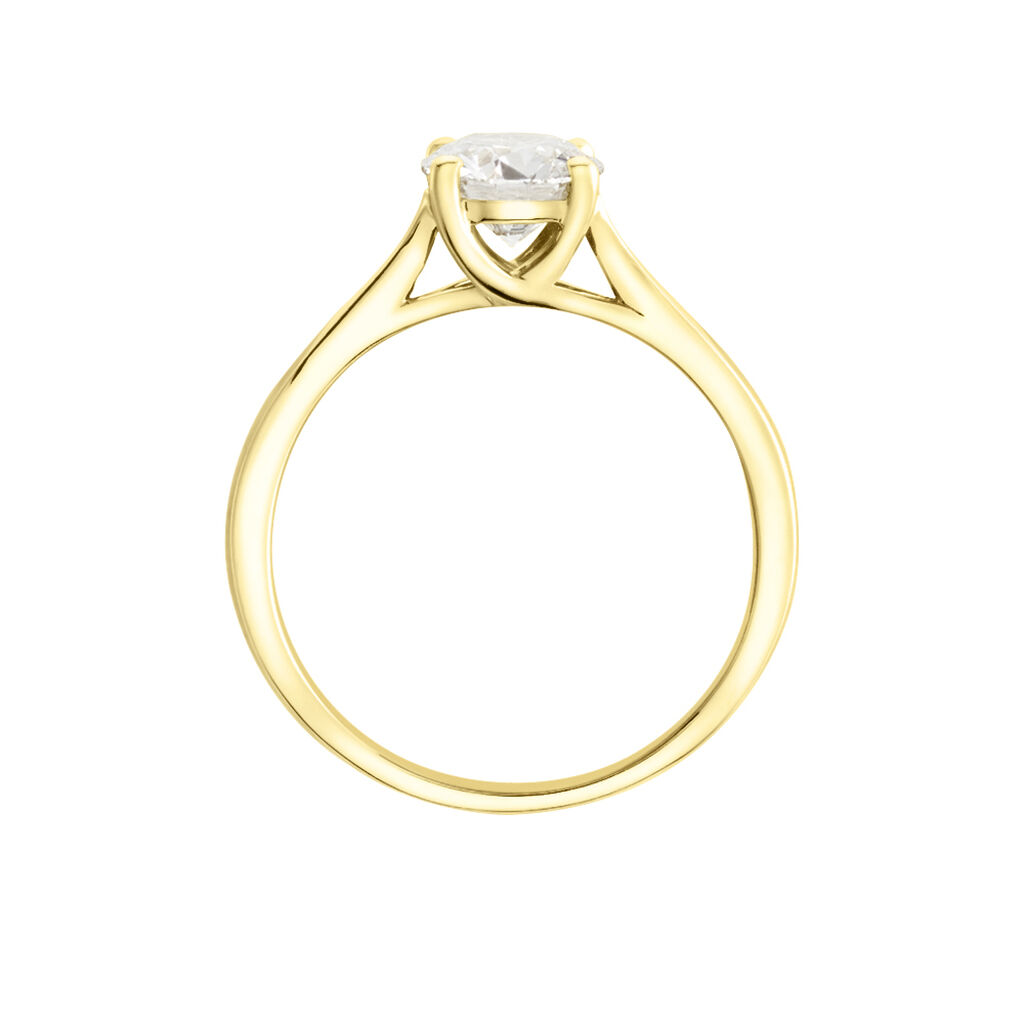 Bague Solitaire Fiona Or Jaune Diamant Synthetique - Bagues solitaires Femme | Histoire d’Or