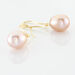 Boucles D'oreilles Pendantes Rose Or Jaune Perle De Culture - Boucles d'oreilles pendantes Femme | Histoire d’Or