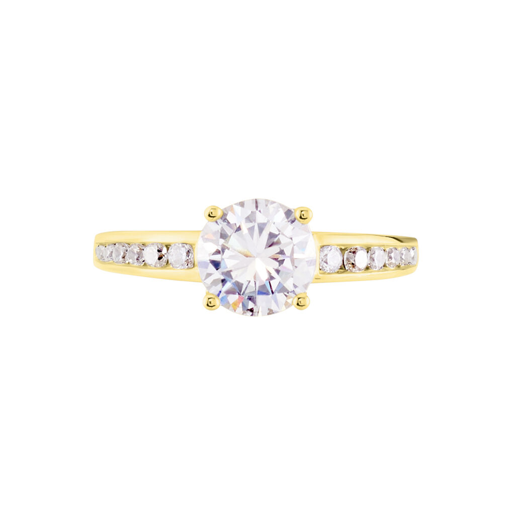 Bague Tatjana Or Jaune Oxyde De Zirconium - Bagues solitaires Femme | Histoire d&rsquo;Or