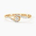 Bague Vrille Accompagnee Or Jaune Diamant - Bagues solitaires Femme | Histoire d’Or