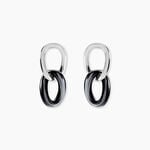 Boucles D'oreilles Pendantes Korey Argent Blanc C&eacute;ramique - Boucles d'oreilles fantaisie Femme | Histoire d&rsquo;Or