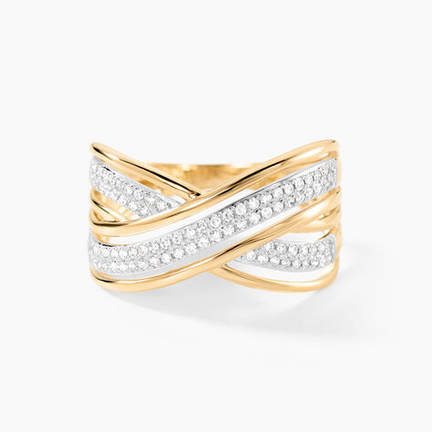 Bague Pivoine Or Jaune Diamant - Bagues avec pierre Femme | Histoire d&rsquo;Or