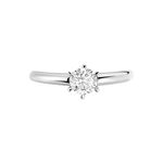 Bague Solitaire Guenolee Or Blanc Diamant - Bagues solitaires Femme | Histoire d&rsquo;Or