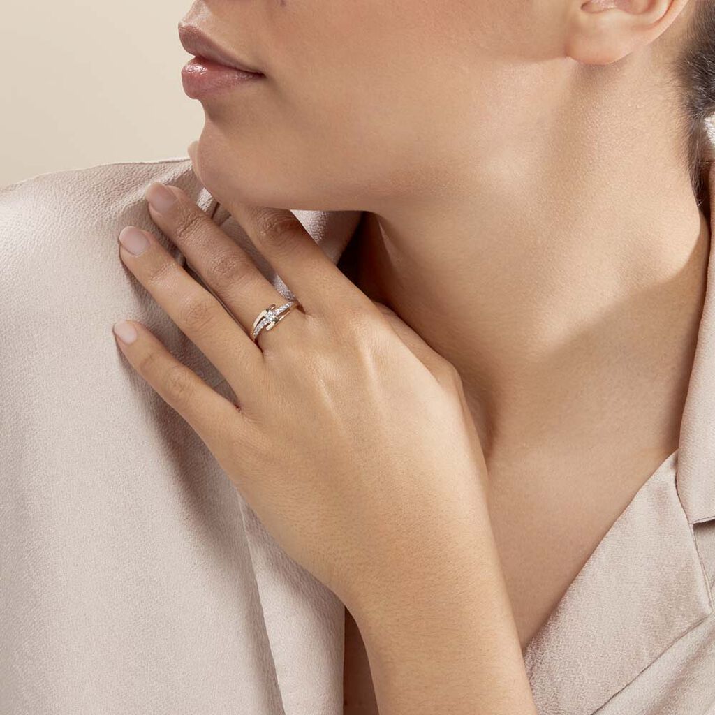 Bagues Solitaires Plaque Or Oxyde Ronde 4 Griffes Jaune Fqdfjzw267j Histoire D Or