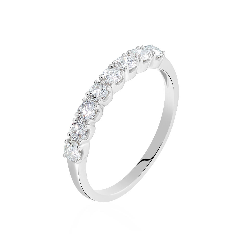 Alliances Or Diamant Synth tique Ronde Griffes Blanc 750 1000