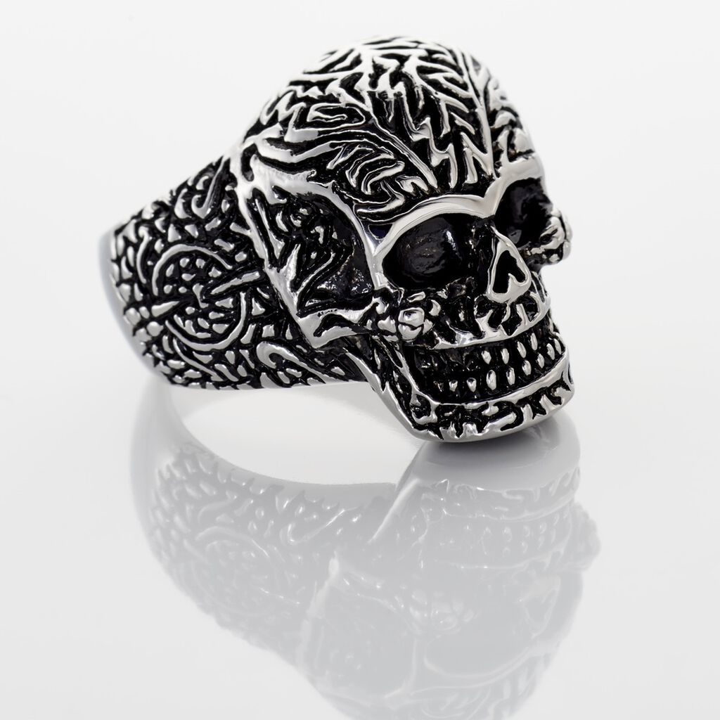 Bague Acier Blanc Et Noir Valentik - Bagues fantaisie Homme | Histoire d&rsquo;Or