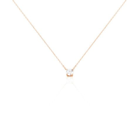 Collier Colby Or Rose Oxyde De Zirconium - Colliers Femme | Histoire d’Or