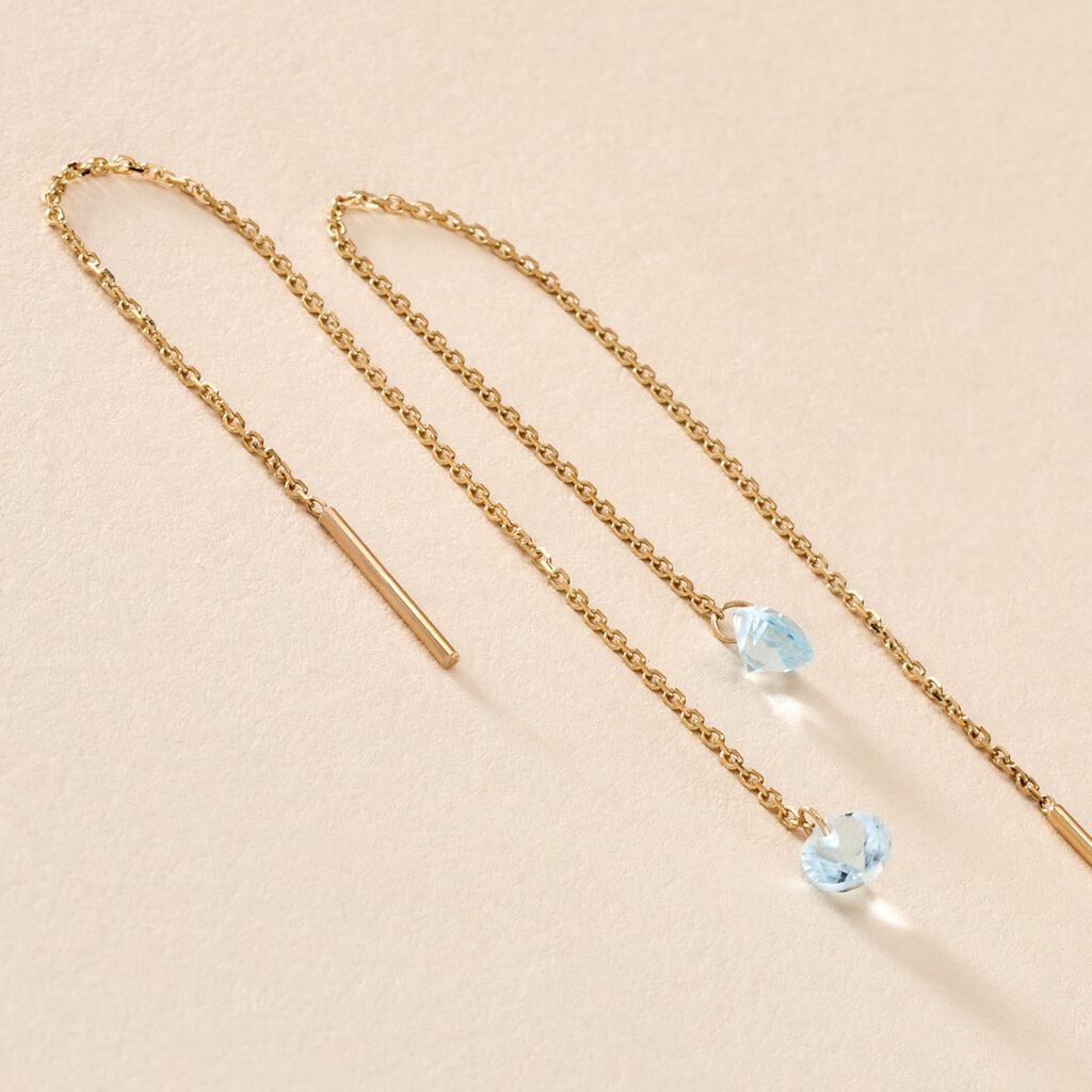 Boucles D'oreilles Pendantes Les Audacieuses Or Jaune Topaze - Boucles d'oreilles pendantes Femme | Histoire d&rsquo;Or