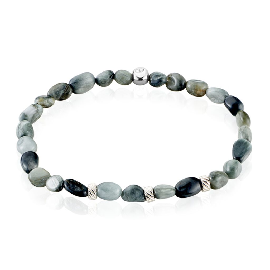 Bracelet Jourdan Boreal Argent Blanc Quartz - Bracelets fantaisie Homme | Histoire d’Or