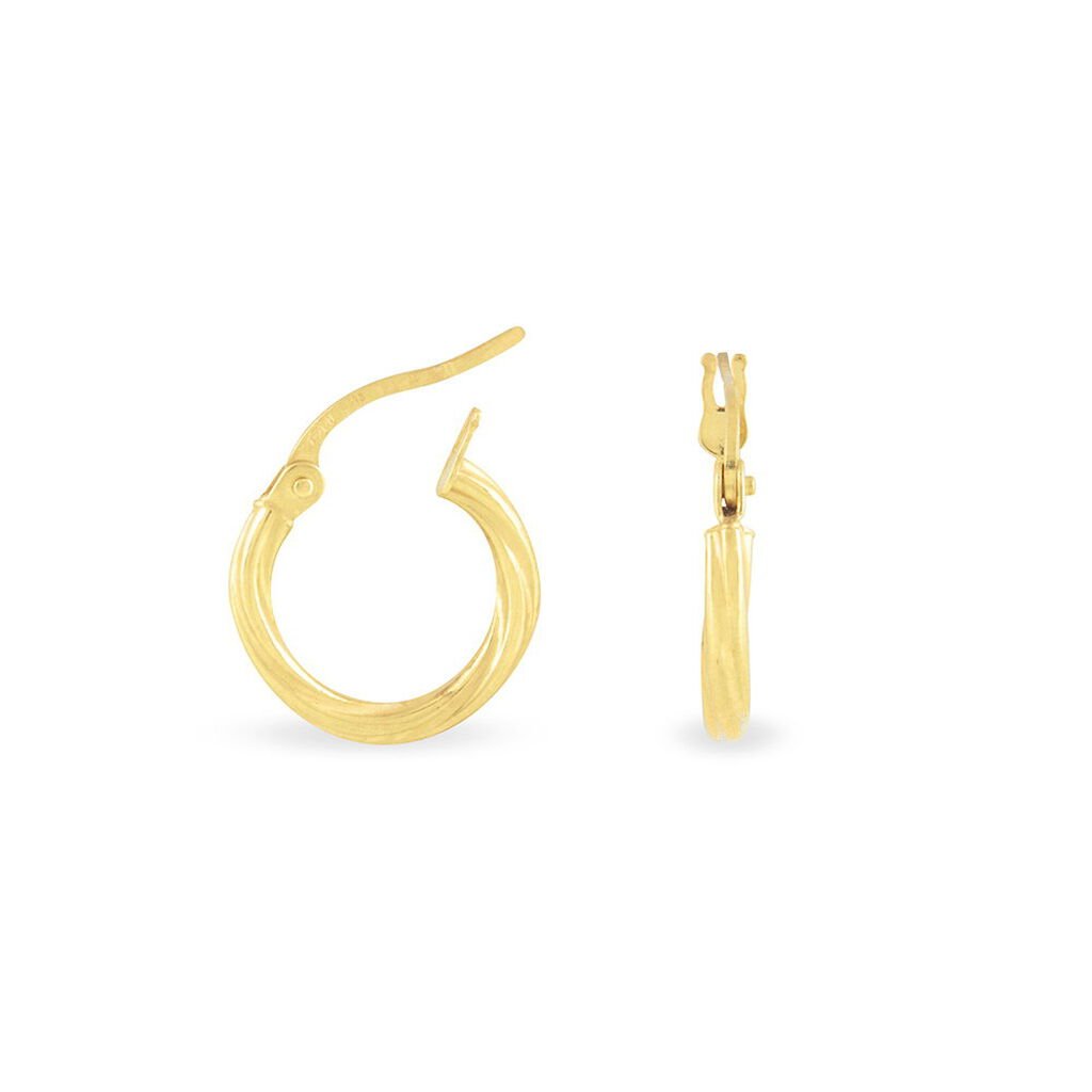 Créoles Youri Or Jaune - Boucles d'oreilles créoles Femme | Histoire d’Or