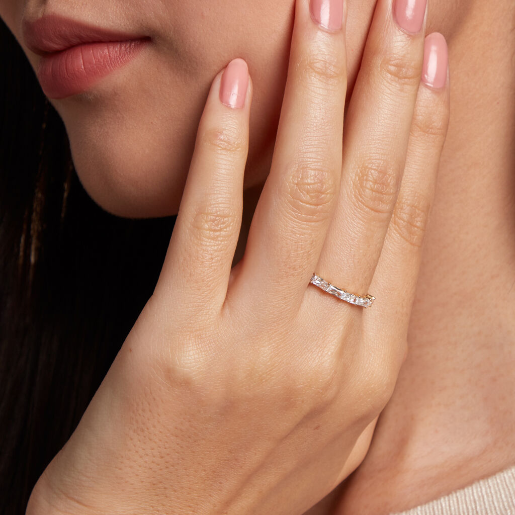 Bague Ilean Or Jaune Oxyde De Zirconium - Bagues avec pierre Femme | Histoire d’Or