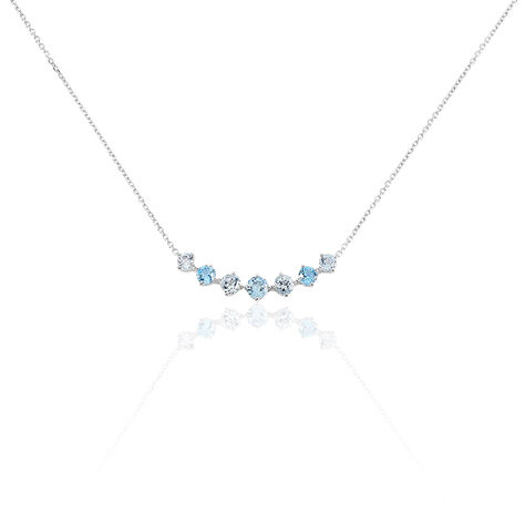 Collier Corabella Or Blanc Topaze - Colliers Femme | Histoire d&rsquo;Or