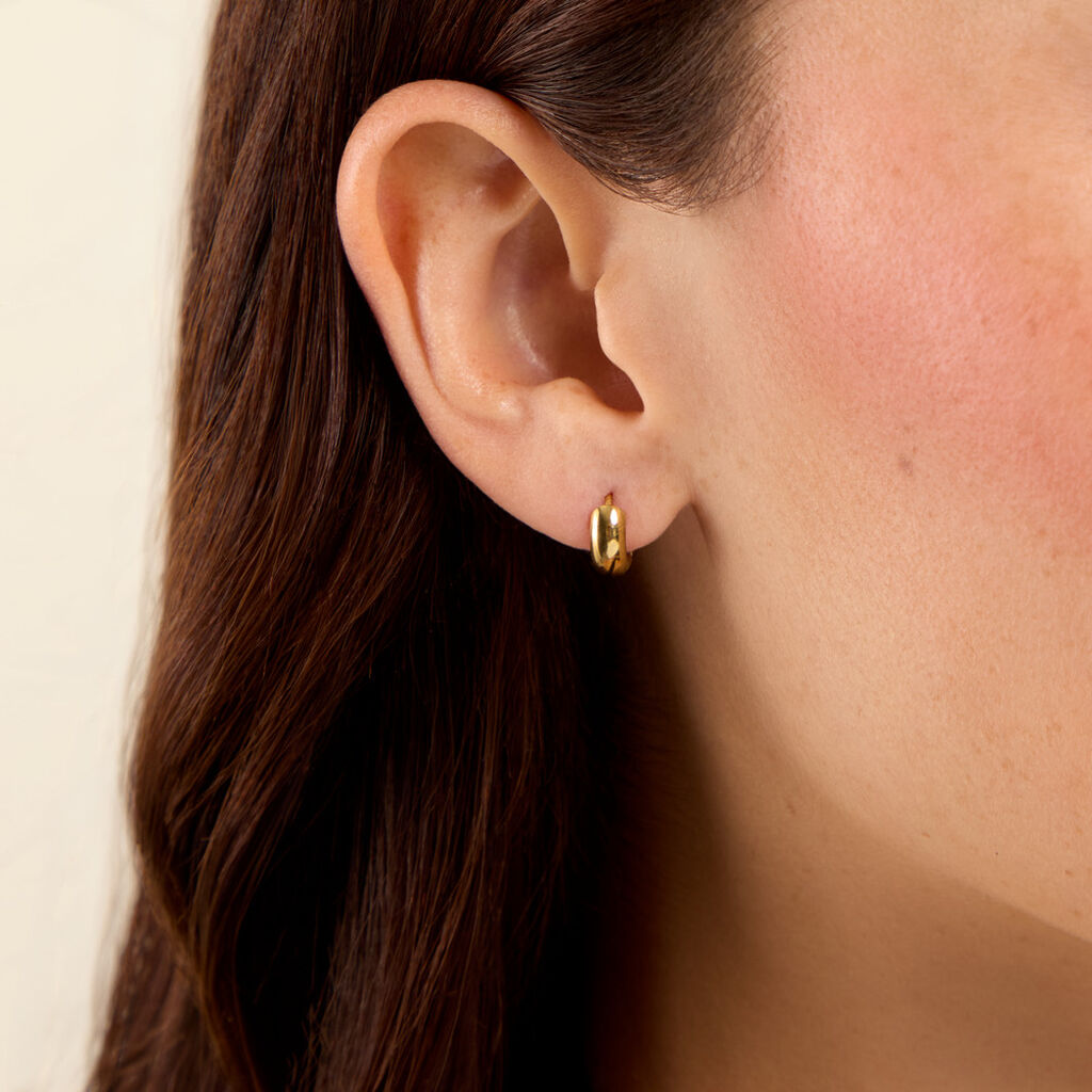 Cr&eacute;oles Minna Acier Jaune - Boucles d'oreilles cr&eacute;oles Femme | Histoire d&rsquo;Or