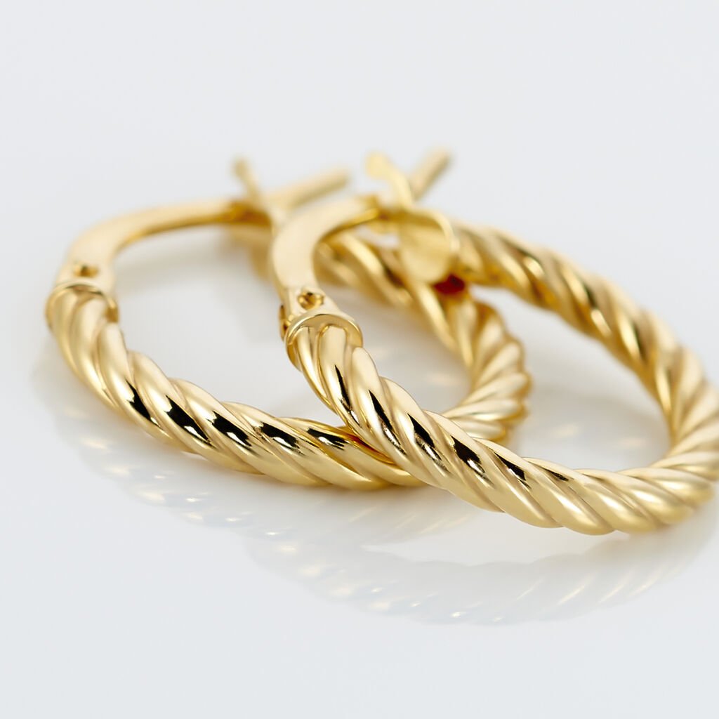 Créoles Bartimee Or Jaune - Boucles d'oreilles créoles Femme | Histoire d’Or