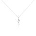 Collier Or Blanc Akli Oxyde De Zirconium - Colliers Coeur Femme | Histoire d’Or