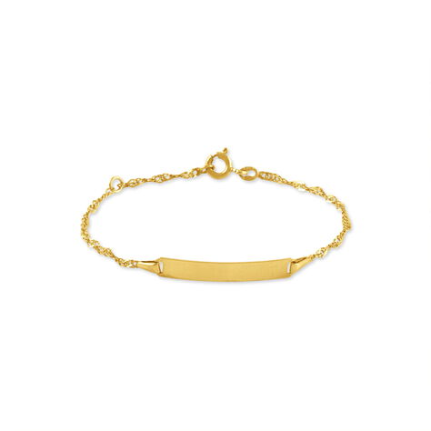 Bracelet Identité Ericka Maille Singapour Or Jaune - Bracelets Communion Enfant | Histoire d’Or