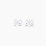 Boucles D'oreilles Puces Doreen Or Blanc Oxyde De Zirconium - Clous d'oreilles Famille | Histoire d&rsquo;Or