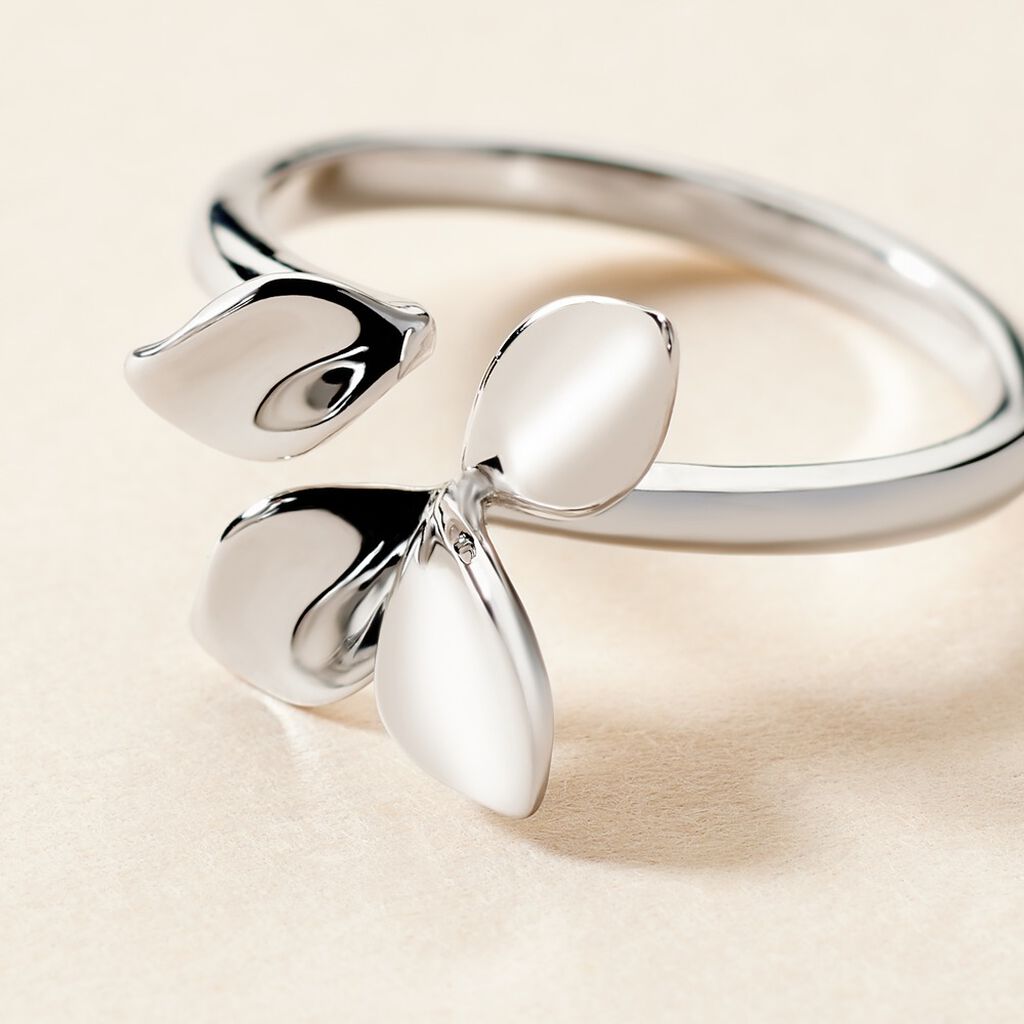 Bague Narcisse Dream Argent Blanc - Bagues fantaisie Femme | Histoire d&rsquo;Or