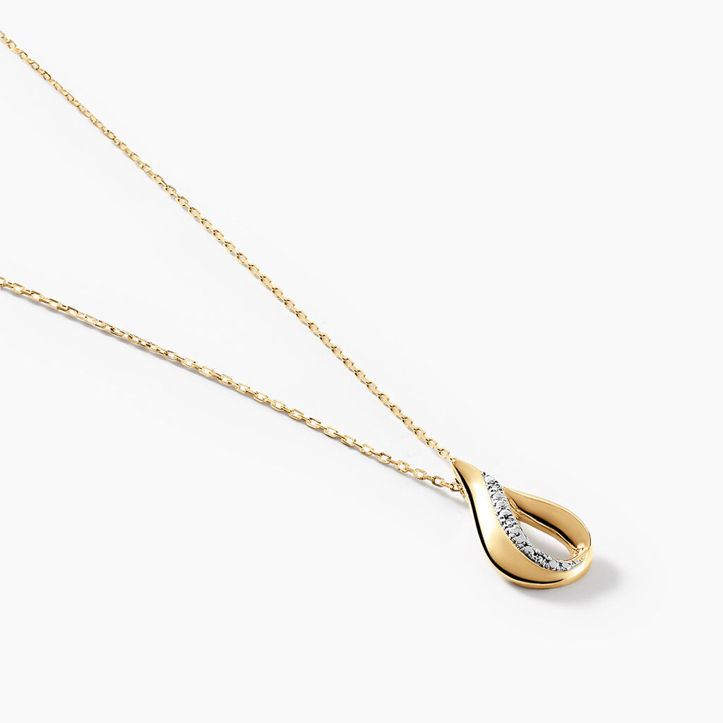 Collier Goccie Or Jaune Diamant - Colliers Femme | Histoire d&rsquo;Or