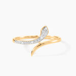 Bague Snake Or Jaune Diamant - Bagues avec pierre Femme | Histoire d&rsquo;Or