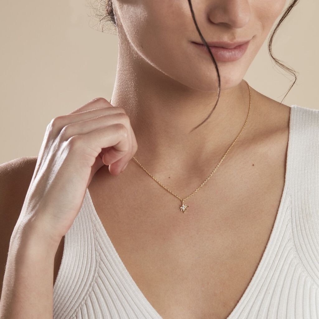 Collier Kazima Plaqué Or Oxydes De Zirconium - Colliers fantaisie Femme | Histoire d’Or