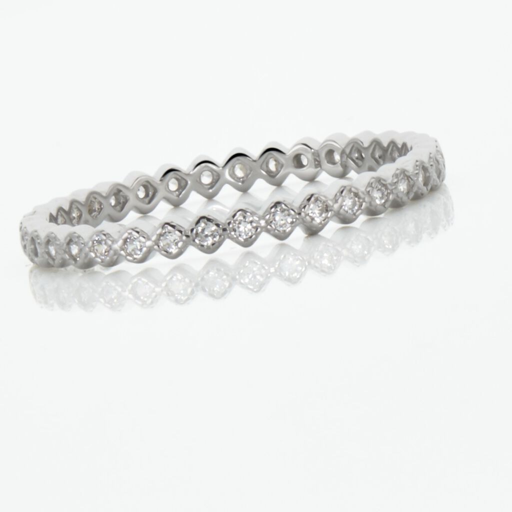Bague Jannike Argent Blanc Oxyde De Zirconium - Bagues avec pierre Femme | Histoire d&rsquo;Or