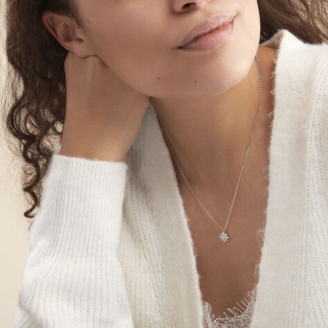 Collier Lorraine Argent Blanc Oxyde De Zirconium - Colliers fantaisie Femme | Histoire d’Or