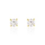 Boucles D'oreilles Puces Or Jaune Victoria Diamants - Clous d'oreilles Femme | Histoire d&rsquo;Or