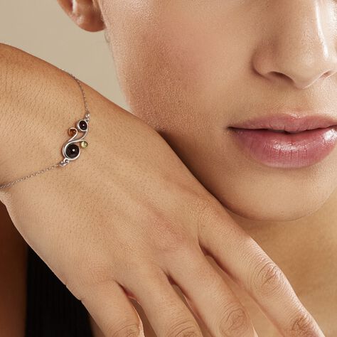 Bracelet Alexa Argent Blanc Ambre - Bracelets Femme | Histoire d’Or