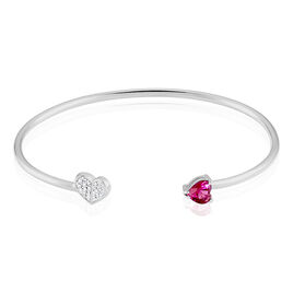 Bracelet Jonc Ouvert Argent Cemenelus Oxydes De Zirconium - Bracelets joncs Femme | Histoire d’Or