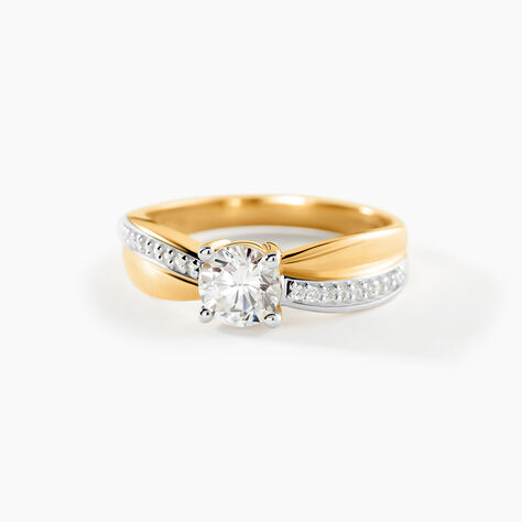 Bague Solitaire Raska Or Jaune Oxyde De Zirconium - Bagues solitaires Femme | Histoire d&rsquo;Or