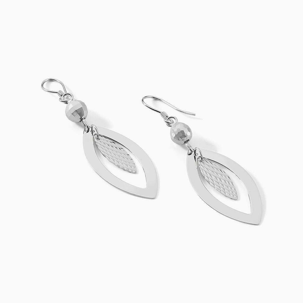 Boucles D'oreilles Pendantes Lucinda Argent Blanc - Boucles d'oreilles fantaisie Femme | Histoire d’Or