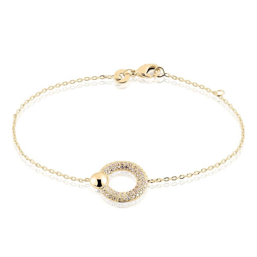 Bracelet Vivienna Plaque Or Jaune Oxyde De Zirconium - Bracelets Femme | Histoire d’Or