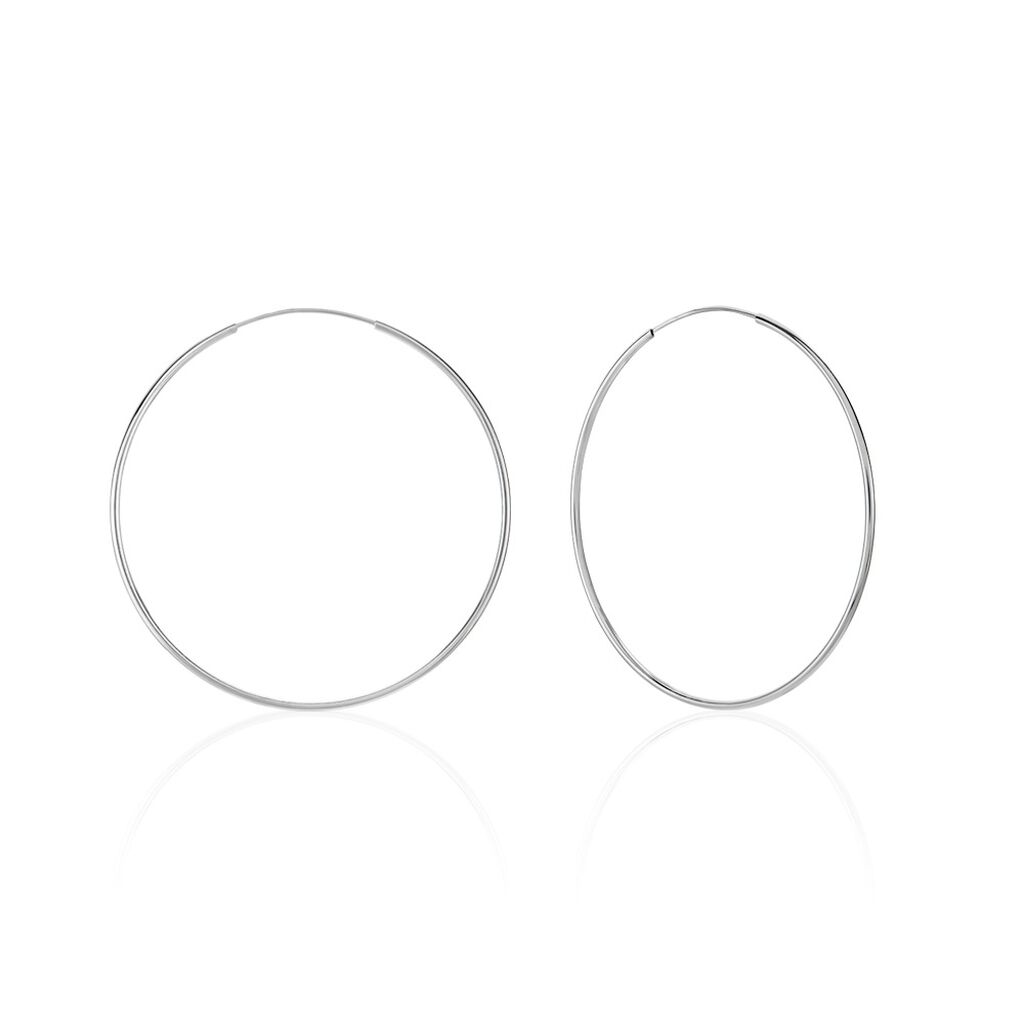 Créoles Muses Flexibles Or Blanc - Boucles d'oreilles créoles Femme | Histoire d’Or