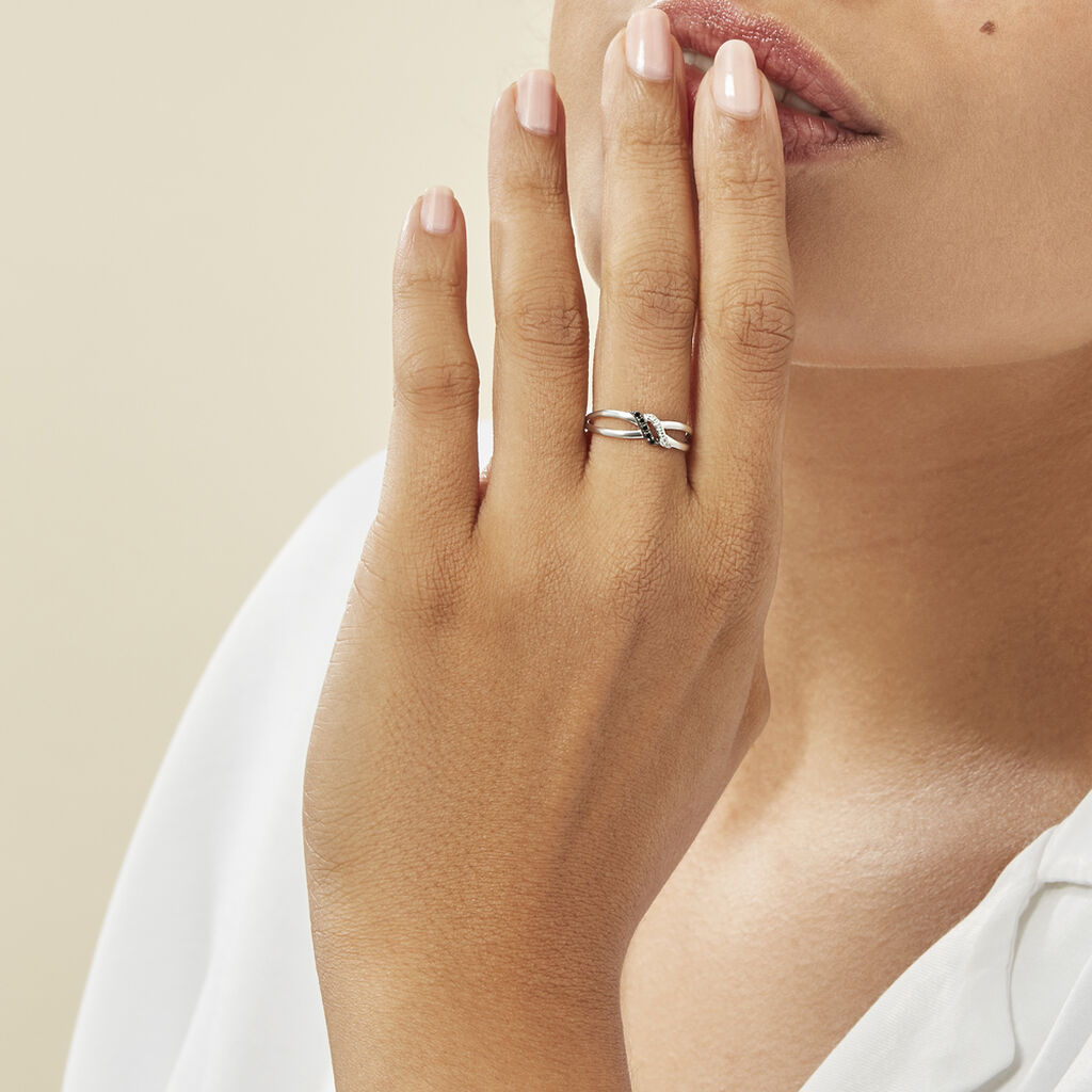 Bague Aline Or Blanc Diamant - Bagues avec pierre Femme | Histoire d’Or