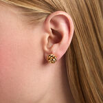 Boucles D'Oreilles Puces Ombeline Argent Dor&eacute; A L'Or 750/1000 - Clous d'oreilles Femme | Histoire d&rsquo;Or