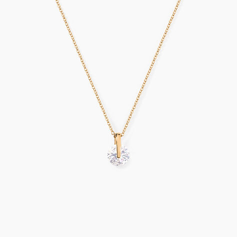 Collier Nelina Plaqu&eacute; Or Jaune Oxyde De Zirconium - Colliers fantaisie Femme | Histoire d&rsquo;Or