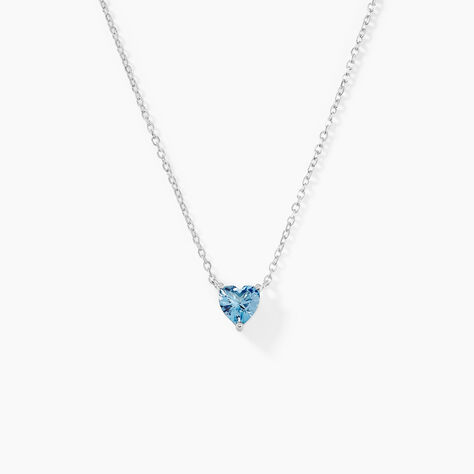Collier Kelvyn Argent Blanc Oxyde De Zirconium - Colliers Coeur Femme | Histoire d’Or