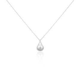 Collier Patricia Or Blanc Perle De Culture Oxyde - Colliers Femme | Histoire d’Or