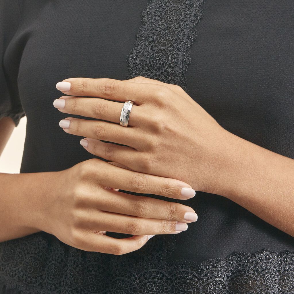 Bague Vianca Or Blanc Diamant - Bagues avec pierre Femme | Histoire d’Or
