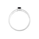 Bague Or Blanc Enea Saphir Diamants - Bagues solitaires Femme | Histoire d&rsquo;Or