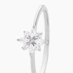 Bague Eclat Argent Blanc Oxyde De Zirconium - Bagues avec pierre Femme | Histoire d&rsquo;Or