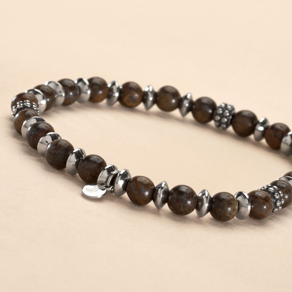 Bracelet Jourdan Acier Gris - Bracelets Homme | Histoire d’Or