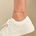 Cha&icirc;ne De Cheville Heidi Argent Blanc Oxyde De Zirconium - Cha&icirc;nes de cheville Femme | Histoire d&rsquo;Or