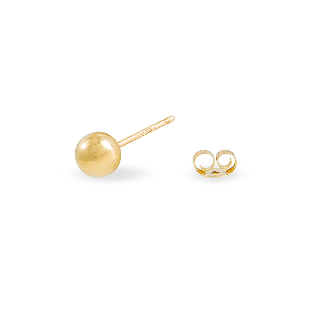 Boucles D'oreilles Puces Fidelia Boule Or Jaune - Clous d'oreilles Femme | Histoire d’Or