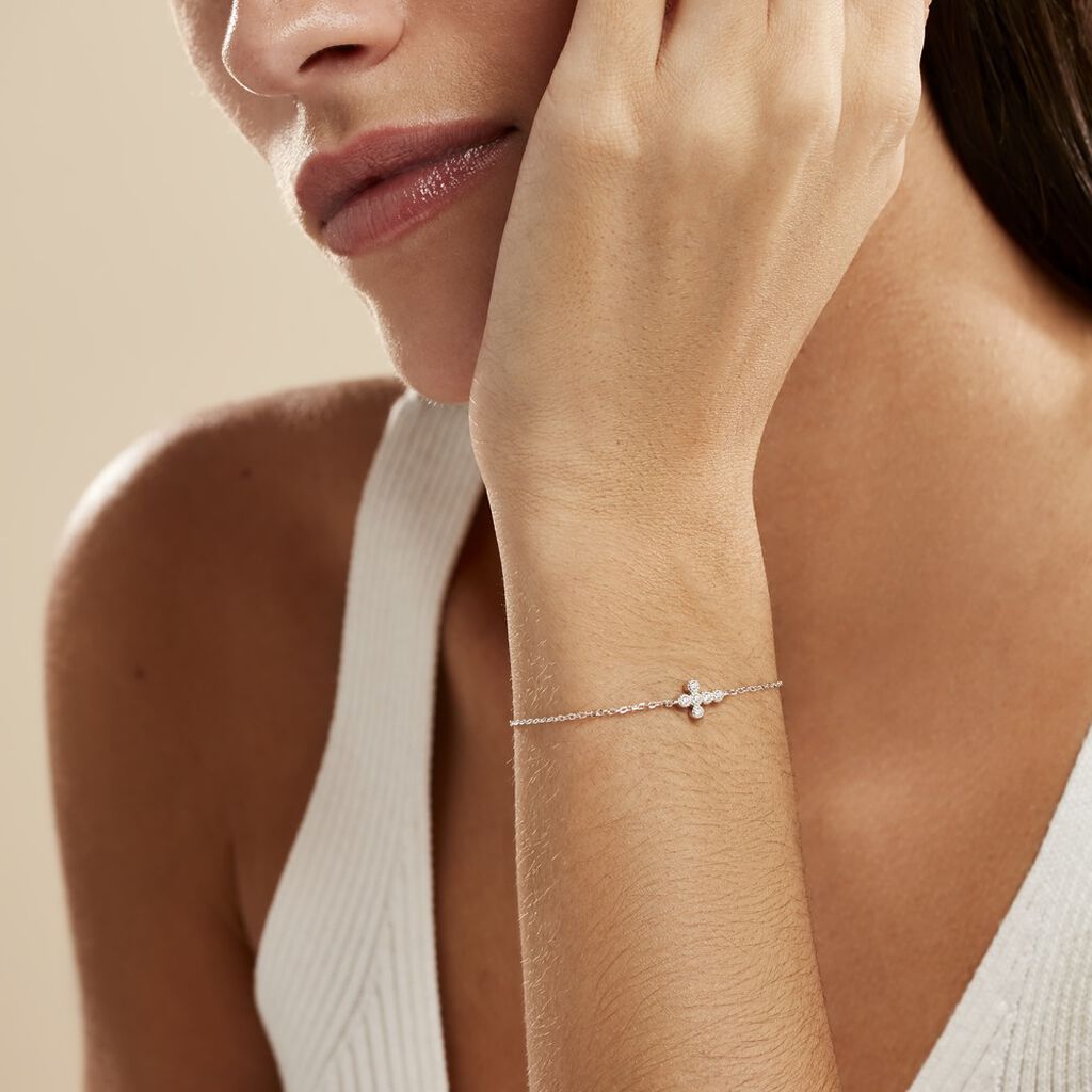 Bracelet Priscus Argent Blanc Oxyde De Zirconium - Bracelets Femme | Histoire d’Or