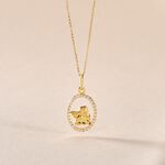 Pendentif Engin Or Jaune Oxyde De Zirconium - Pendentifs Communion Femme | Histoire d&rsquo;Or